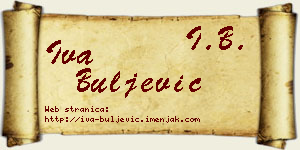 Iva Buljević vizit kartica